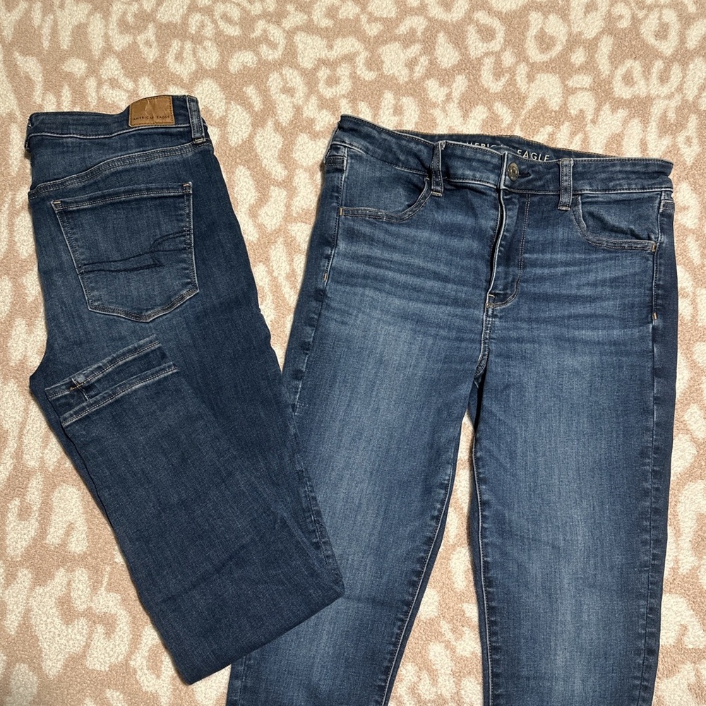 American Eagle Outfitters Blue Ne(x)t Level Stretch Skinny Jeans. Size 12.